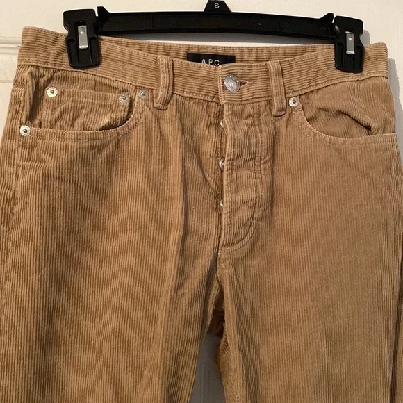 A.P.C Petite new standard corduroy tan pants 100% cotton size: 28 - Picture 2 of 9